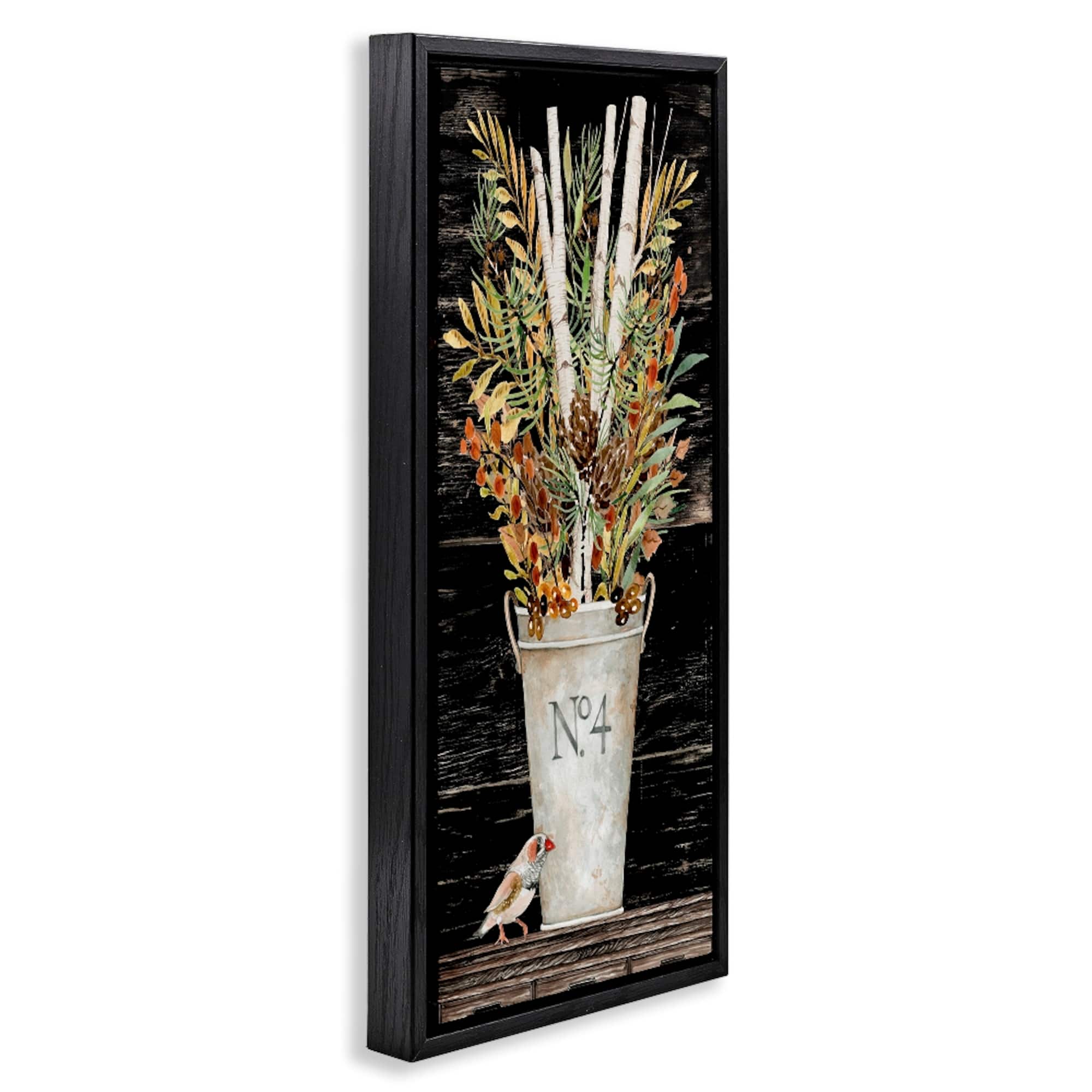 Stupell Industries Rustic Forest Greenery Bouquet Floating Frame Canvas Wall Art